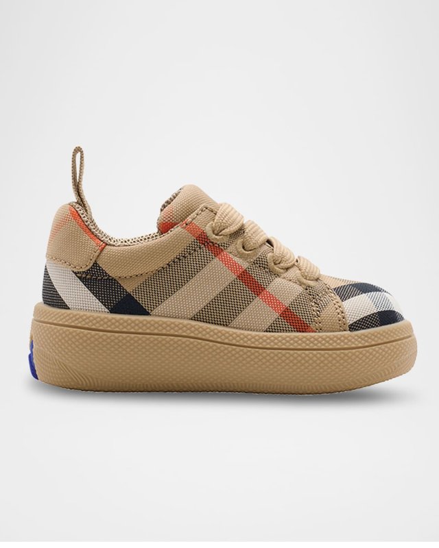 Kid's Cambridge Cotton Check Sneakers,